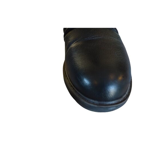 Clarks Collection Women's Hearth Rose Mid Calf Boot Black Leather Size 9 Moto - Picture 7 of 10